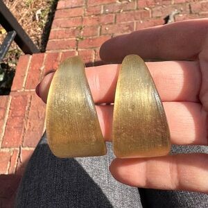 Alexis Bittar lucite Gold Hoops